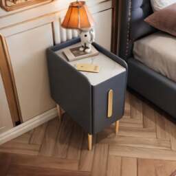 Rackhams Silva Bedside Table, Multiple Colors - Light Grey - 40cm - thumbnail 5