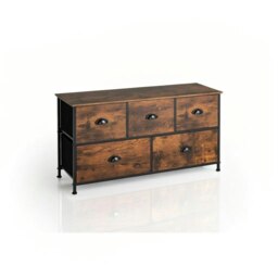 Rackhams Chest of Drawers with Wooden Top and Front with Fabric Drawers - thumbnail 5