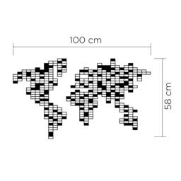 Rackhams Modern Metal Wall Art Pixel Home Ornament Decorative Minimalist Design Hanging Wall Sculpture, Black - Metal - Black - thumbnail 3