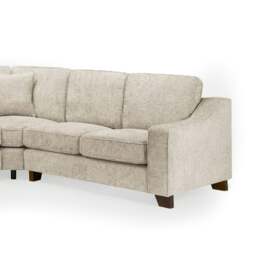 Rackhams Nebraska Beige 5 Seater Corner Sofa Full Back - thumbnail 5