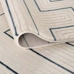 Rackhams Carmel Cream-Blue Geometric Rug - 6040 - 120X170 cm - thumbnail 3