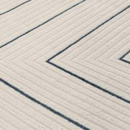 Rackhams Carmel Cream-Blue Geometric Rug - 6040 - 120X170 cm - thumbnail 2