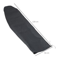 Rackhams Parasol Cover, Patio Cantilever Cover, Banana Umbrella Protector with Rod, Zipper for 2-4 m Parasol for Outdoor Garden, Patio, Dark Grey - thumbnail 5