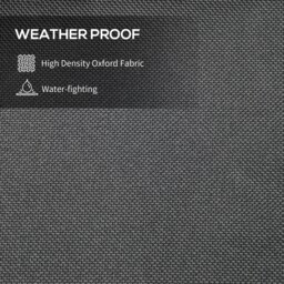 Rackhams Parasol Cover, Patio Cantilever Cover, Banana Umbrella Protector with Rod, Zipper for 2-4 m Parasol for Outdoor Garden, Patio, Dark Grey - thumbnail 3