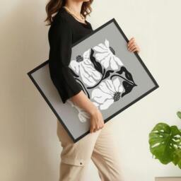 Rackhams Pictures For Living Room - Set of 3 Botanical Wall art Prints - A4 8.27 x 11.69 in / 21 x 29.7 cm - Satin Photo paper 280 gsm - Oak Frame - thumbnail 5