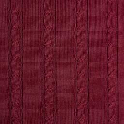 Rackhams Red Wine Cable Knit Cushion - thumbnail 3