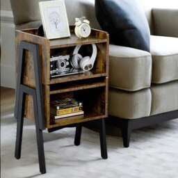 Rackhams Set Of 2 Rustic Stackable Bedside Tables - thumbnail 2