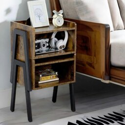Rackhams Set Of 2 Rustic Stackable Bedside Tables - thumbnail 6