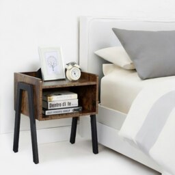 Rackhams Set Of 2 Rustic Stackable Bedside Tables - thumbnail 4