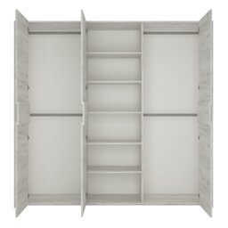 Rackhams Angel 3 door wardrobe in White Craft Oak - White - Malemine - 1 - thumbnail 2