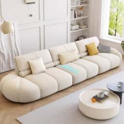 Rackhams Gia Round Three Seater Sofa - Others (Leathaire) - Three Seater 280CM - thumbnail 3
