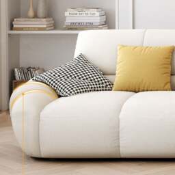 Rackhams Gia Round Three Seater Sofa - Others (Leathaire) - Three Seater 280CM - thumbnail 4