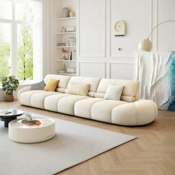 Rackhams Gia Round Three Seater Sofa - Others (Leathaire) - Three Seater 280CM - thumbnail 1