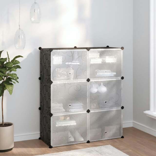 Rackhams Shoe Rack Black 84.5x31x93.5 cm PP - image 1
