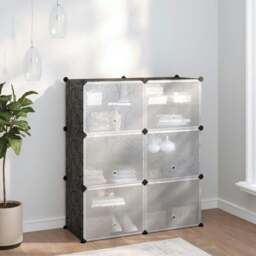 Rackhams Shoe Rack Black 84.5x31x93.5 cm PP - thumbnail 1