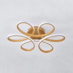 Rackhams Golden Frame Modern Cool White LED Chandelier Ceiling Light - Non-dimmable - 58 cm - thumbnail 5