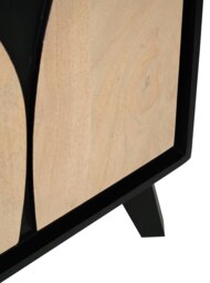 Rackhams Dusk Mango Wood Drinks Cabinet/Bookcase - Mango Wood & Engineering wood - 1 - Tan - thumbnail 5