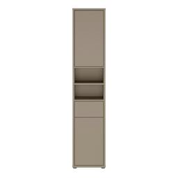 Rackhams Alice Springs Tall Narrow Bathroom Storage Cabinet with 2 Doors Push-to-Open & 1 Drawer Push-to-Open in Taupe - H 191.9 X  W 39.8 X  D 34.9cm - Taupe - 1 - thumbnail 3