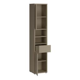 Rackhams Alice Springs Tall Narrow Bathroom Storage Cabinet with 2 Doors Push-to-Open & 1 Drawer Push-to-Open in Taupe - H 191.9 X  W 39.8 X  D 34.9cm - Taupe - 1 - thumbnail 6