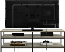 Rackhams Elmwood TV-Stand Distressed Grey Oak - Grey - thumbnail 2