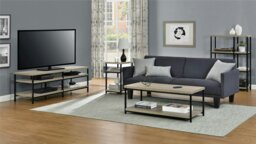 Rackhams Elmwood TV-Stand Distressed Grey Oak - Grey - thumbnail 3