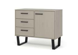 Rackhams Texas Grey Small Sideboard with 1 Door & 3 Drawers