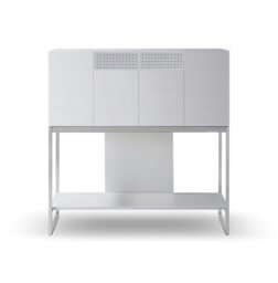 Rackhams Adriana Bureau Desks - Grey Wood Laminate - Dark Chrome - thumbnail 5