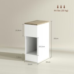 "Rackhams "" Two-piece set offers flexible use"","" Drawer, shelf and tabletop offer storage options"",""Serves as bedside or side tables""" - thumbnail 5
