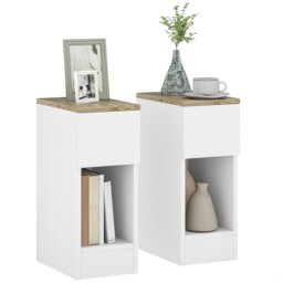 "Rackhams "" Two-piece set offers flexible use"","" Drawer, shelf and tabletop offer storage options"",""Serves as bedside or side tables""" - thumbnail 2