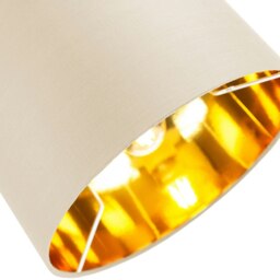 "Rackhams Contemporary Cream Cotton 12"" Table/Pendant Lamp Shade with Shiny Copper Inner" - thumbnail 2