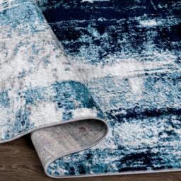 Rackhams Wanderlust-Abstract Blue Grey Black Modern Marble Rug - 200 x 275 cm - thumbnail 4