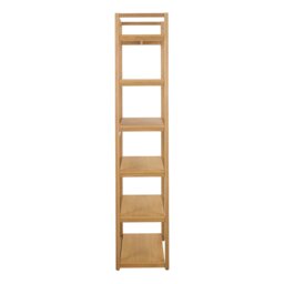 Rackhams Ludza Rectangular Bookcase With 6 Shelves in Oak - Brown - Wood - 1 - thumbnail 3