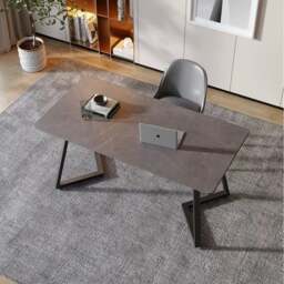 Rackhams Sierra Office Desk, Sintered Stone - White - 120 x 60cm - White - thumbnail 6