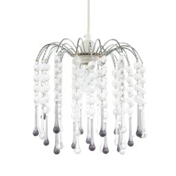 Rackhams Classic Waterfall Pendant Shade with Clear and Smoked Black Acrylic
