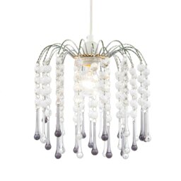 Rackhams Classic Waterfall Pendant Shade with Clear and Smoked Black Acrylic - thumbnail 2