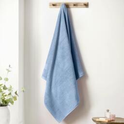 Rackhams Supima Cotton Towel Blue - Bath Sheet - Blue - thumbnail 1