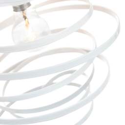 Rackhams Contemporary White Gloss Metal Double Ribbon Spiral Swirl Ceiling Light Pendant - thumbnail 2