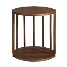 Rackhams Round Walnut Corner Table 2039 - thumbnail 2
