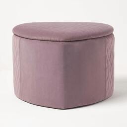 Rackhams Arundel Heart-Shaped Velvet Footstool with Storage - Emerald Green - thumbnail 4