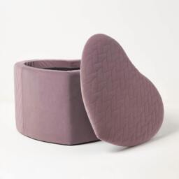 Rackhams Arundel Heart-Shaped Velvet Footstool with Storage - Emerald Green - thumbnail 5
