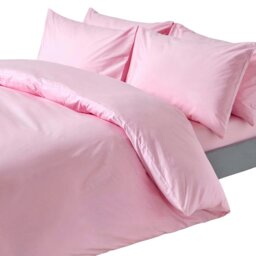 Rackhams Crisp & Cool 200 TC Egyptian Cotton Percale Duvet Cover Set - King - Pink