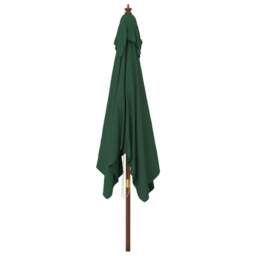 Rackhams Garden Parasol with Wooden Pole Green 300x300x273 cm - thumbnail 4