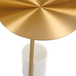 Rackhams Violet Lamp Table - Gold & White Marble - Gold & White Marble - thumbnail 3