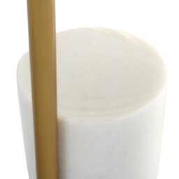Rackhams Violet Lamp Table - Gold & White Marble - Gold & White Marble - thumbnail 4