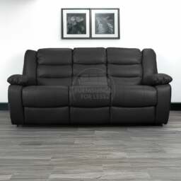 Rackhams Venice Leather Reclining 3 Seater Sofa - Brown - thumbnail 3