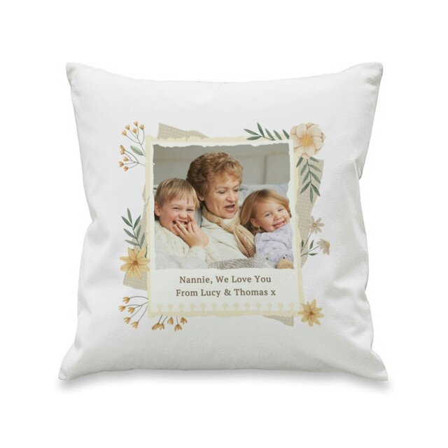 Rackhams Personalised Wild Flowers Photo Upload Cushion - image 1