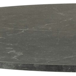 Rackhams Ibiza Round Dining Table with Black Top and Matt Black Base - Black - No - Black - thumbnail 4