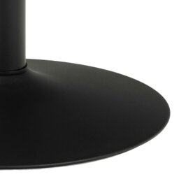 Rackhams Ibiza Round Dining Table with Black Top and Matt Black Base - Black - No - Black - thumbnail 6