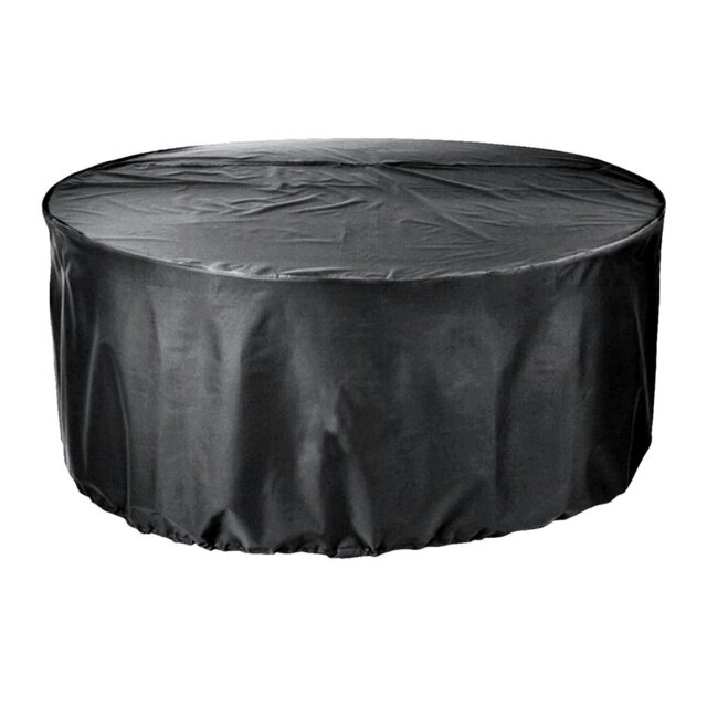 Rackhams Cozy Bay EZBreathe 6-8 Seat Round Patio Set Cover in Black - Black - Polyester - 1