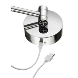 Rackhams Polished Chrome Sensor Activated LED Mirror - Wall Mounted Extendable Swing Arm 7x Magnification Rechargable Battery Bathroom Makeup or Shaving - thumbnail 3